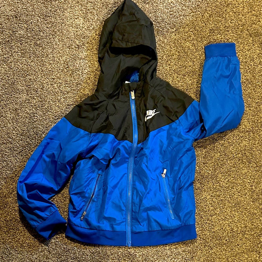 Nike Kids Black and Blue Raincoat